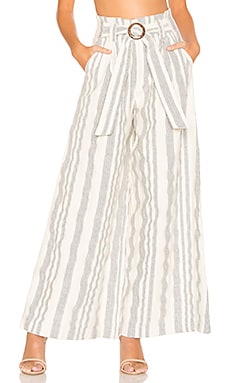 

Брюки hi tyed - Free People, Белый, Высокая талия