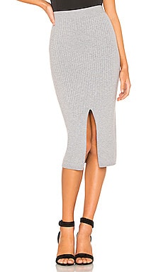 Free People Skyline Midi Skirt in Light Grey | REVOLVE