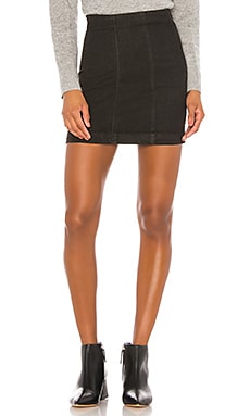 Free people black jean 2024 skirt