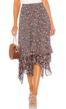 

Юбка с асимметричным подолом zuma - Free People, Черный, Асимметричный подол