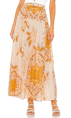 

Юбка-солнцеклёш farrah - Free People, Желтый, Макси