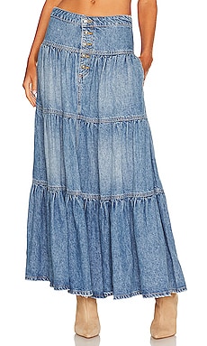. Revolve Donna Abbigliamento Gonne Gonne plissettate Thalia Pleated Denim Skirt in also in M, S, XL, XS, XXS Size L Light blue 