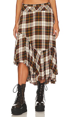 Free People Deep In Thought Maxi Skirt in Grunge Combo | REVOLVE