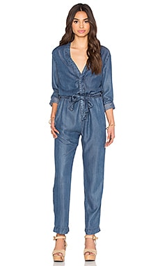 Free People Lou Denim Jumpsuit in Imperial | REVOLVE