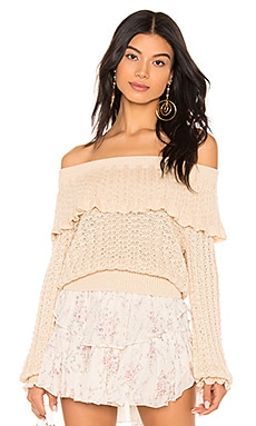 

Топ crazy in love ruffle - Free People, Беж, Пуловер