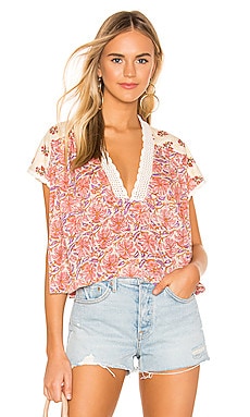 

Блузка leilani - Free People, Розовый, В цветочек