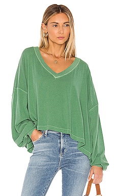 

Футболка buffy - Free People, Зеленый, Длинные рукава