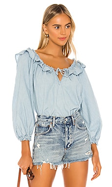 

Блузка lily of the valley - Free People, Синий, Длинные рукава