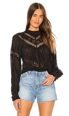 

Блузка abigail victorian - Free People, Черный, Черный