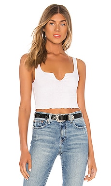 Free People Top Notch Crop Tank in White | REVOLVE