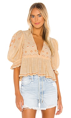 

Блузка tallulah - Free People, Peach, Богемный стиль