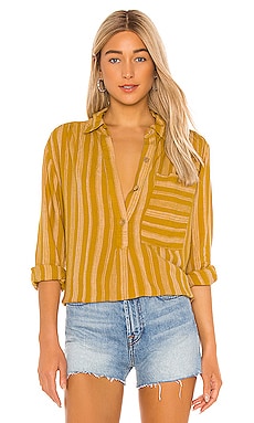

Рубашка summer breeze - Free People, Горчичный, Рубашки на пуговицах