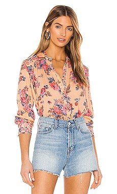 ROLLA'S Ivy Floral Stephanie Top in SCARLET