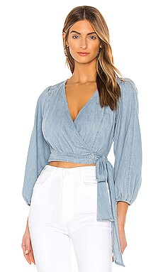 

Топ с запахом sophie - Free People, Синий, Укороченные