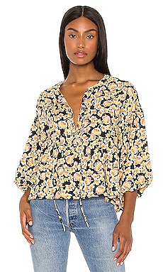 SMYTHE Frontier Blouse in Midnight Blue Floral