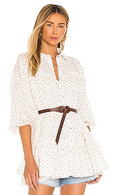 

Мини платье full swing - Free People, Светло-бежевый, Богемный стиль
