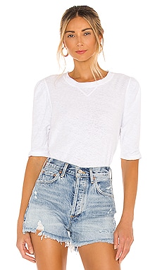 Free People Just A Puff Top in White | REVOLVE