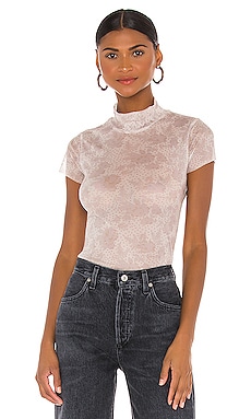 Free People Mesh Baby Tee in Ivory Combo | REVOLVE