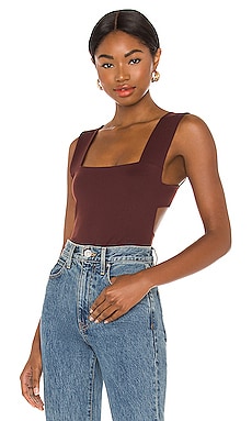 Free People X REVOLVE Oh She's Strappy Bodysuit in Bitter Chocolate ...
