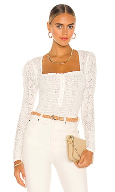 

Топ confection - Free People, Белый, Дутые рукава