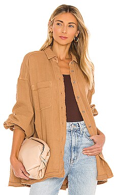 

Топ anaheim - Free People, Цвет загара, Длинные рукава