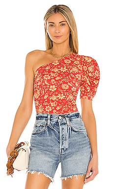 Free People Somethin Bout You Bodysuit in Cherry Combo | REVOLVE