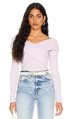 Free People Marley Buffy Rib Top in Frost Lavender | REVOLVE