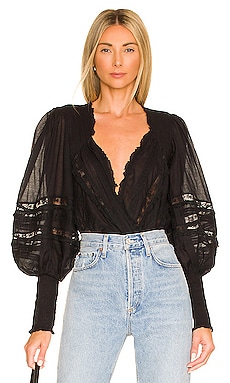 Free People Eloise Bodysuit in Black | REVOLVE