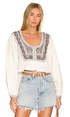 Product image of Free People Iggie Embroidered Top. Click to view full details