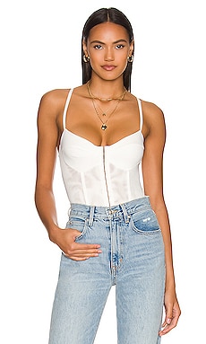 Bardot Femme Corset Top in Orchid White