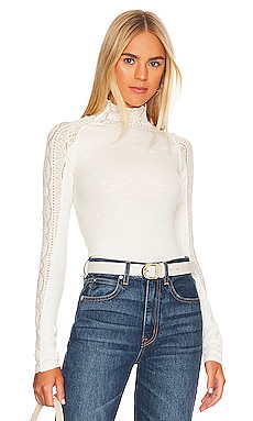 Free people rib hot sale and lace turtleneck