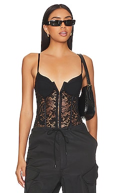 Free People Everyday Lace Triangle Bra in Black Combo
