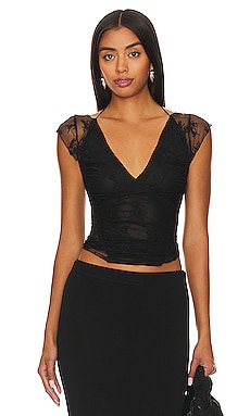 Free People power play lace bust camisole in chocolate