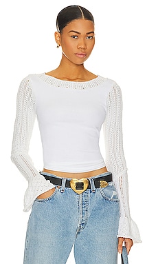 Free People Cuffing Season Top in Ivory | REVOLVE