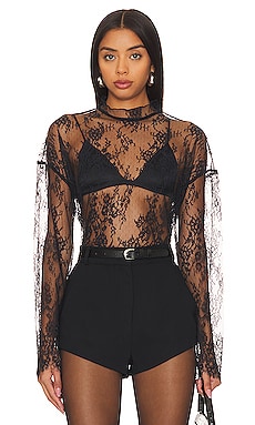 See Through Black Lace Bustier Crop Top