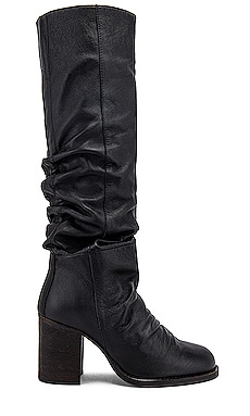 Tall black hot sale slouch boots