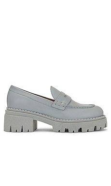 Free People Lyra Lug Sole Loafer in Dusty Blue from Revolve.com