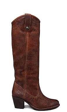 Frye jackie button top boot cognac