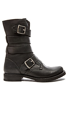 Frye Veronica Tanker Boot in Black | REVOLVE