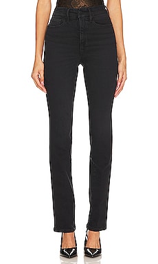 7 For All Mankind Ultra High Rise Skinny Boot in Coated Black