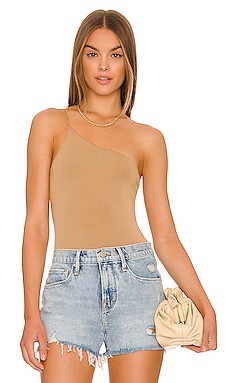 Product image of Good American One Shoulder Corded Bodysuit. Click to view full details