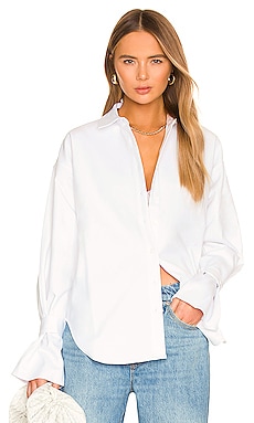 Product image of Good American Tabbed Poplin Shirt. Click to view full details