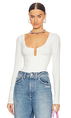Good Touch Ring Ruched Bodysuit Good American