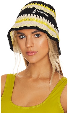Product image of Ganni Cotton Crochet Bucket Hat. Click to view full details