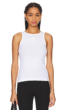 Helmut Lang Womens Optic White Cropped Stretch-woven Top M/l