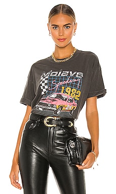 Mojave 1982 Black Graphic Cropped Tee