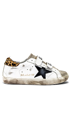 Golden goose white leopard sales pony old school sneakers