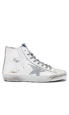Golden Goose Francy Sneaker in White, Silver & Milk | REVOLVE