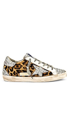 Golden Goose Superstar Calf Hair Sneaker in Silver & Brown Black ...