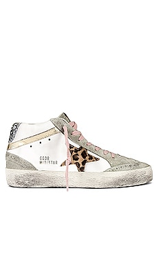 Golden Goose Mid Star Sneaker in White, Beige, Brown Leopard, Ice, &  Platinum Silver from Revolve.com